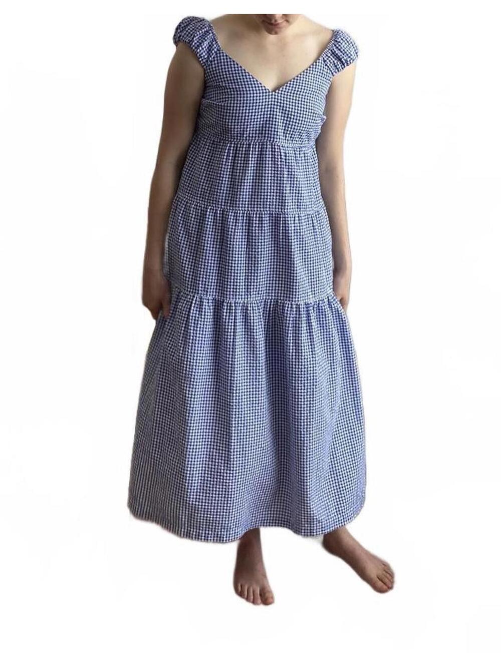 Old Navy Maxi Gingham Summer Sundress Size Medium